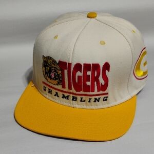 RARE! Grambling Tigers Cream/Yellow Vintage Clutch Player Cap Like New (OFFICE)